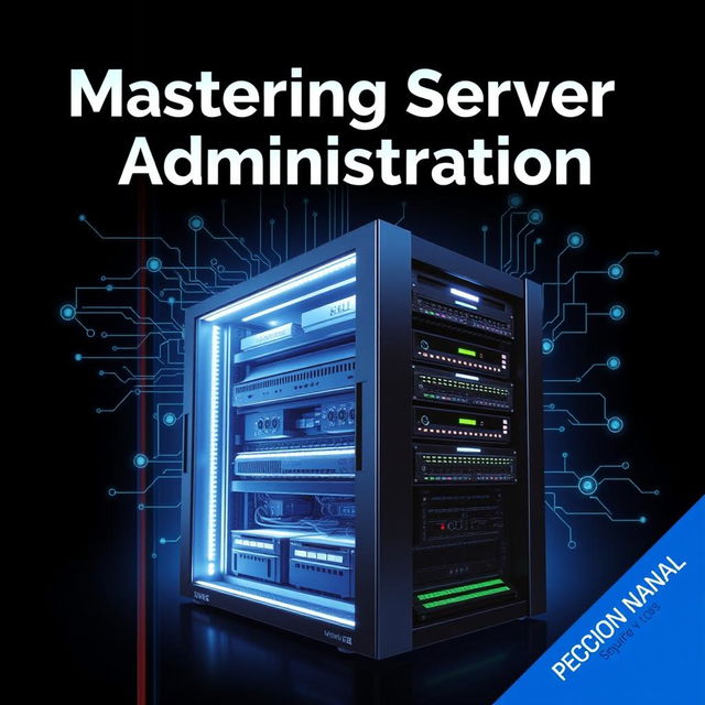 A striking book cover design for a server administration manual