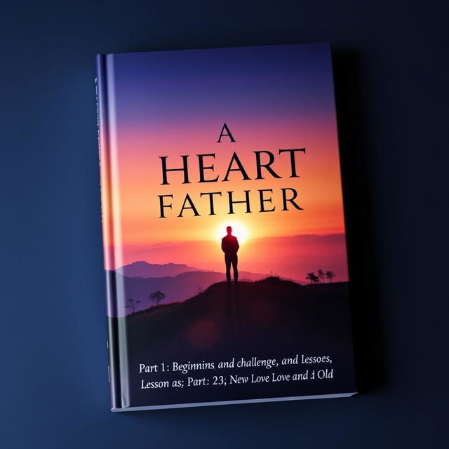 A striking book cover design for 'A HEART OF A FATHER'