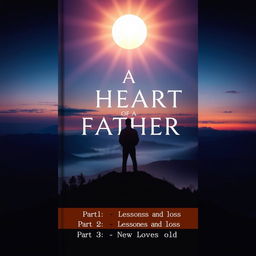 A striking book cover design for 'A HEART OF A FATHER'
