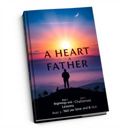 A striking book cover design for 'A HEART OF A FATHER'
