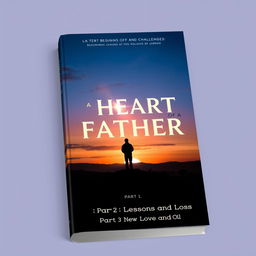 A striking book cover design for 'A HEART OF A FATHER'