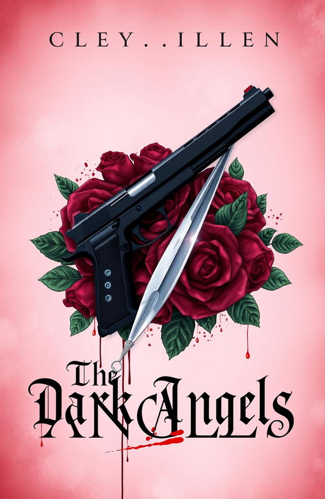 A dark, artistic book cover titled 'The Dark Angels'