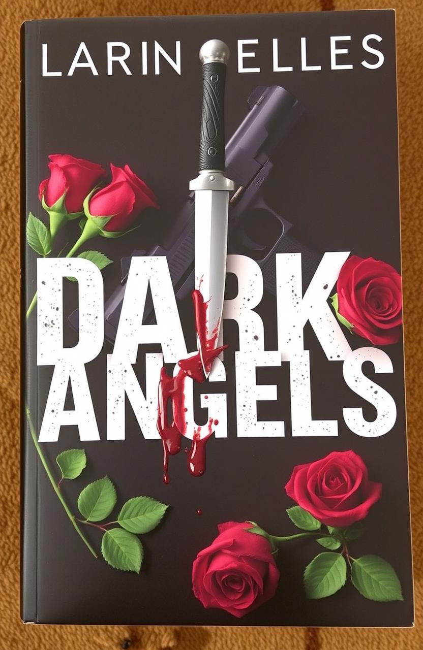 A book cover titled "The Dark Angels" featuring a dramatic composition with the title prominently displayed at the center, slightly bleeding