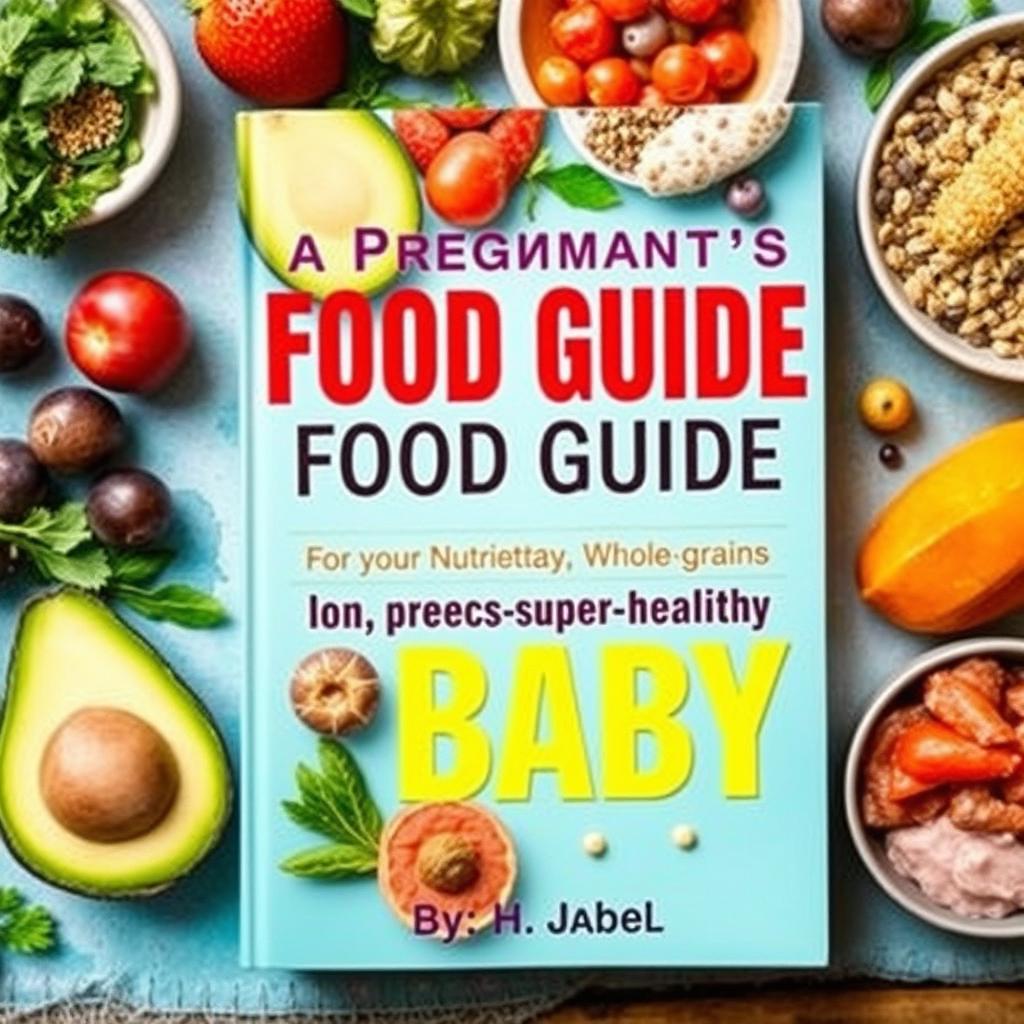 A beautifully designed food guide for pregnant mothers focusing on nutrition for a super-healthy baby