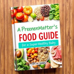 A beautifully designed food guide for pregnant mothers focusing on nutrition for a super-healthy baby