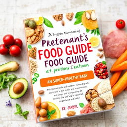 A beautifully designed food guide for pregnant mothers focusing on nutrition for a super-healthy baby