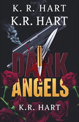 A striking book cover titled "The Dark Angels" by K