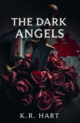 A dark and moody book cover titled "The Dark Angels" by K