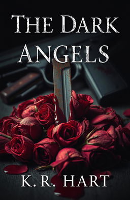 A dark and moody book cover titled "The Dark Angels" by K