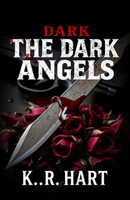 A dark and moody book cover titled "The Dark Angels" by K