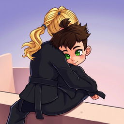A cartoon-like cover illustration depicting a boy and a girl in a dynamic interaction