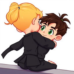 A cartoon-like cover illustration depicting a boy and a girl in a dynamic interaction