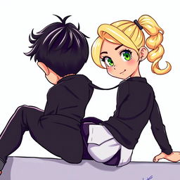 A vibrant cartoon-like cover illustration featuring a boy and a girl in an engaging pose