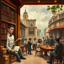 A beautifully crafted historical scene depicting the life of Dr