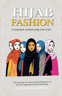 A captivating book cover for a business guide focused on hijab fashion