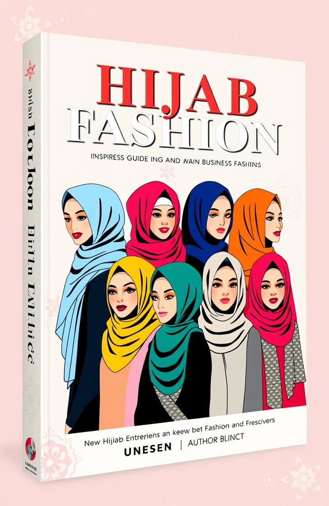 A captivating book cover for a business guide focused on hijab fashion