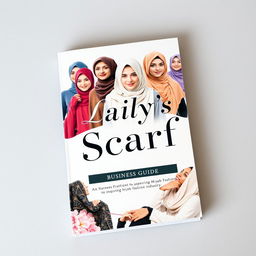 A stylish book cover for a business guide titled "Laily's Scarf", focused on hijab fashion