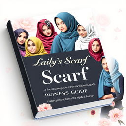 A stylish book cover for a business guide titled "Laily's Scarf", focused on hijab fashion