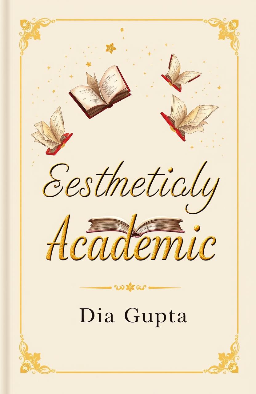 A visually stunning book cover featuring the theme 'aesthetically academic'