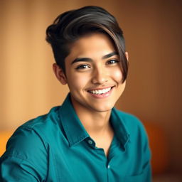 A captivating profile picture featuring a confident young adult with an engaging smile