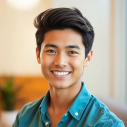 A captivating profile picture featuring a confident young adult with an engaging smile
