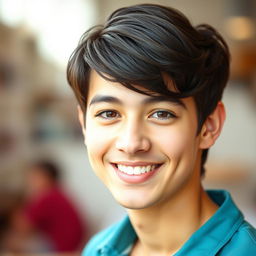 A captivating profile picture featuring a confident young adult with an engaging smile