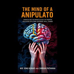 A visually striking book cover design titled 'The Mind of a Manipulator: Unpacking the Psychology of Power' by Mr