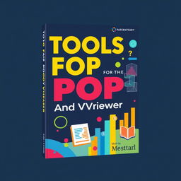 A book cover design for 'Tools for Pop and VOSviewer', featuring a dynamic and modern layout