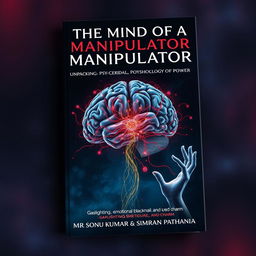 A captivating book cover design for 'The Mind of a Manipulator: Unpacking the Psychology of Power' by Mr