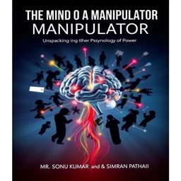 A compelling book cover design for 'The Mind of a Manipulator: Unpacking the Psychology of Power' by Mr