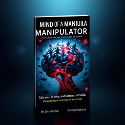 A compelling book cover design for 'The Mind of a Manipulator: Unpacking the Psychology of Power' by Mr