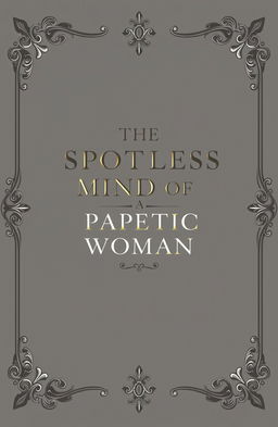 A sophisticated book cover design featuring a gray background that exudes elegance