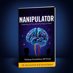 An eye-catching book cover design for 'The Mind of a Manipulator: Unpacking the Psychology of Power' by Mr