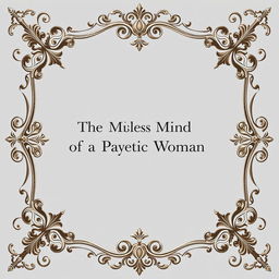 A refined book cover design featuring a gray background, radiating elegance