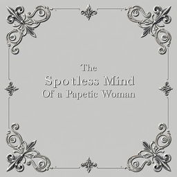 A refined book cover design featuring a gray background, radiating elegance