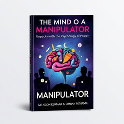 An engaging book cover design for 'The Mind of a Manipulator: Unpacking the Psychology of Power' by Mr