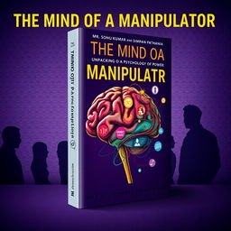 An engaging book cover design for 'The Mind of a Manipulator: Unpacking the Psychology of Power' by Mr