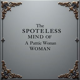 An elegant book cover showcasing a smooth gray background that evokes a sense of sophistication