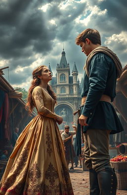 A dramatic and passionate historical love and hate story set in a bustling medieval marketplace