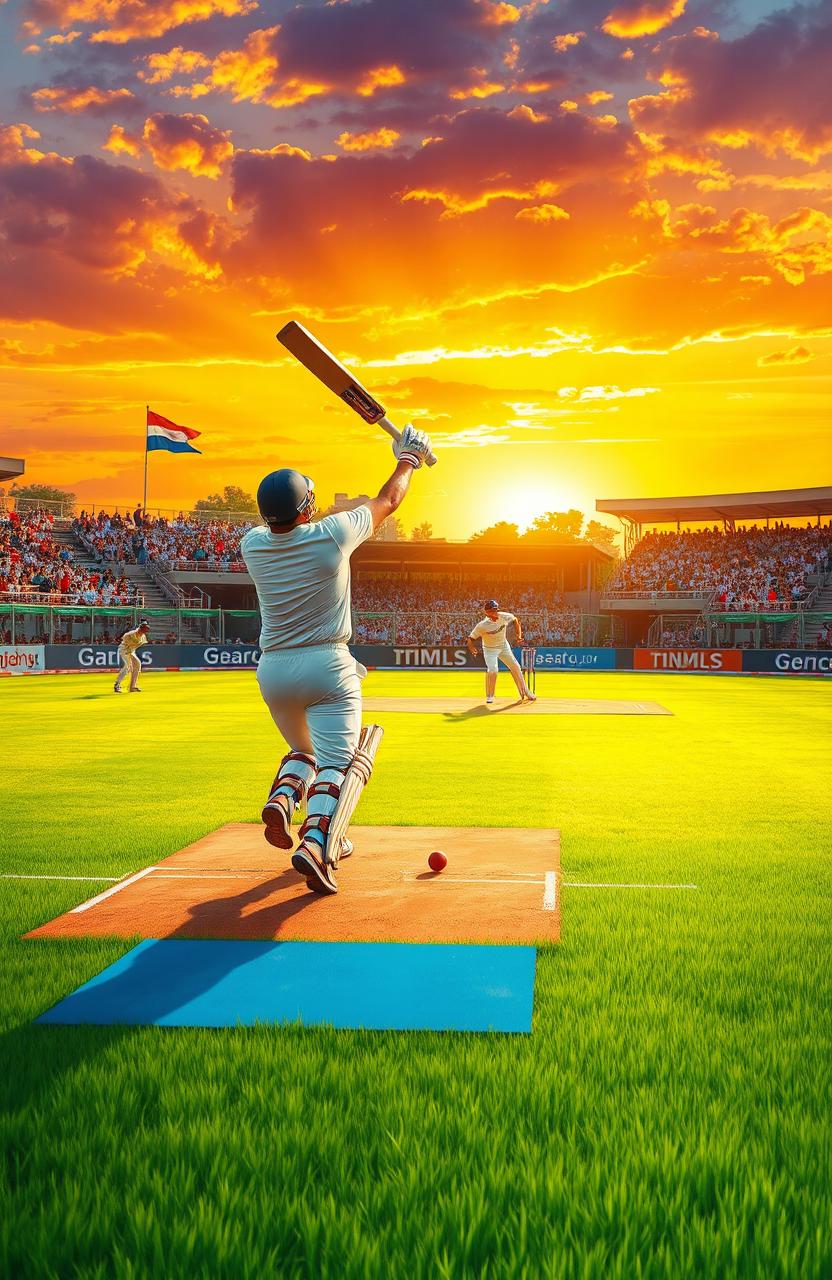 A visual representation inspired by the novel 'Beyond the Boundaries' which illustrates the essence of cricket