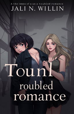 A book cover illustration featuring one tomboyish woman with short hair, exuding a confident and edgy vibe, alongside two feminine women with long, flowing hair, embracing elegance and grace