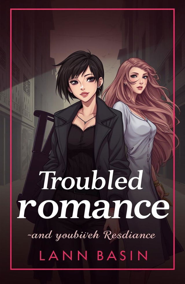 A book cover illustration featuring one tomboyish woman with short hair, exuding a confident and edgy vibe, alongside two feminine women with long, flowing hair, embracing elegance and grace