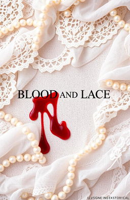 A visually striking background featuring intricate lace patterns intertwined with delicate pearls