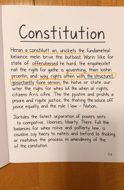 A simplified explanation of a constitution, highlighting its purpose as a set of fundamental principles or established precedents according to which a state or other organization is governed