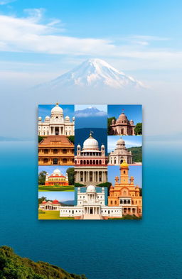 A breathtaking landscape showcasing Kanchenjunga towering majestically in the background, contrasted with the serene waters of the Digha sea below