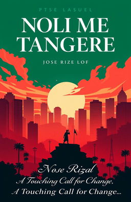 A striking modern book cover for the classic novel 'Noli Me Tangere' by José Rizal