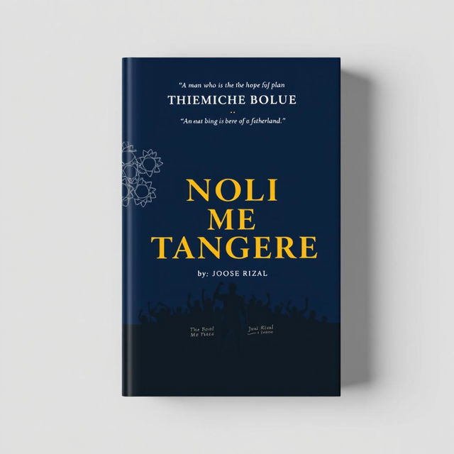 A modern book cover for 'Noli Me Tangere' by José Rizal that captures the essence of the novel's themes in today’s context