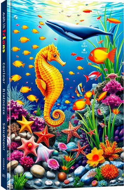 A vibrant and captivating book cover featuring an underwater scene saturated with life and colour