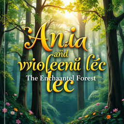 A beautifully designed cover for a book titled "Аня и волшебный лес" (Anya and the Enchanted Forest)