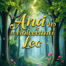 A beautifully designed cover for a book titled "Аня и волшебный лес" (Anya and the Enchanted Forest)